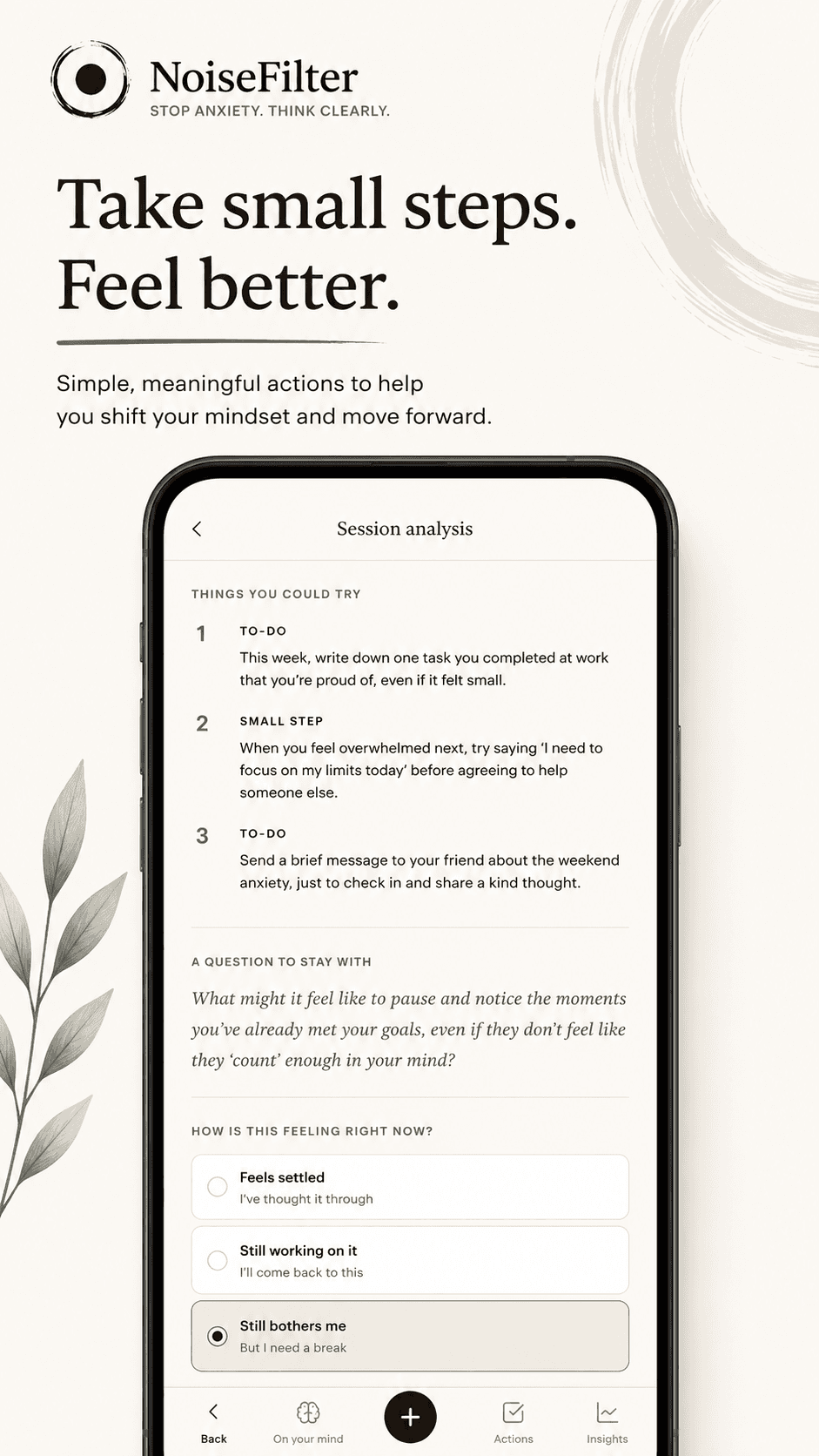 Take action and move forward
