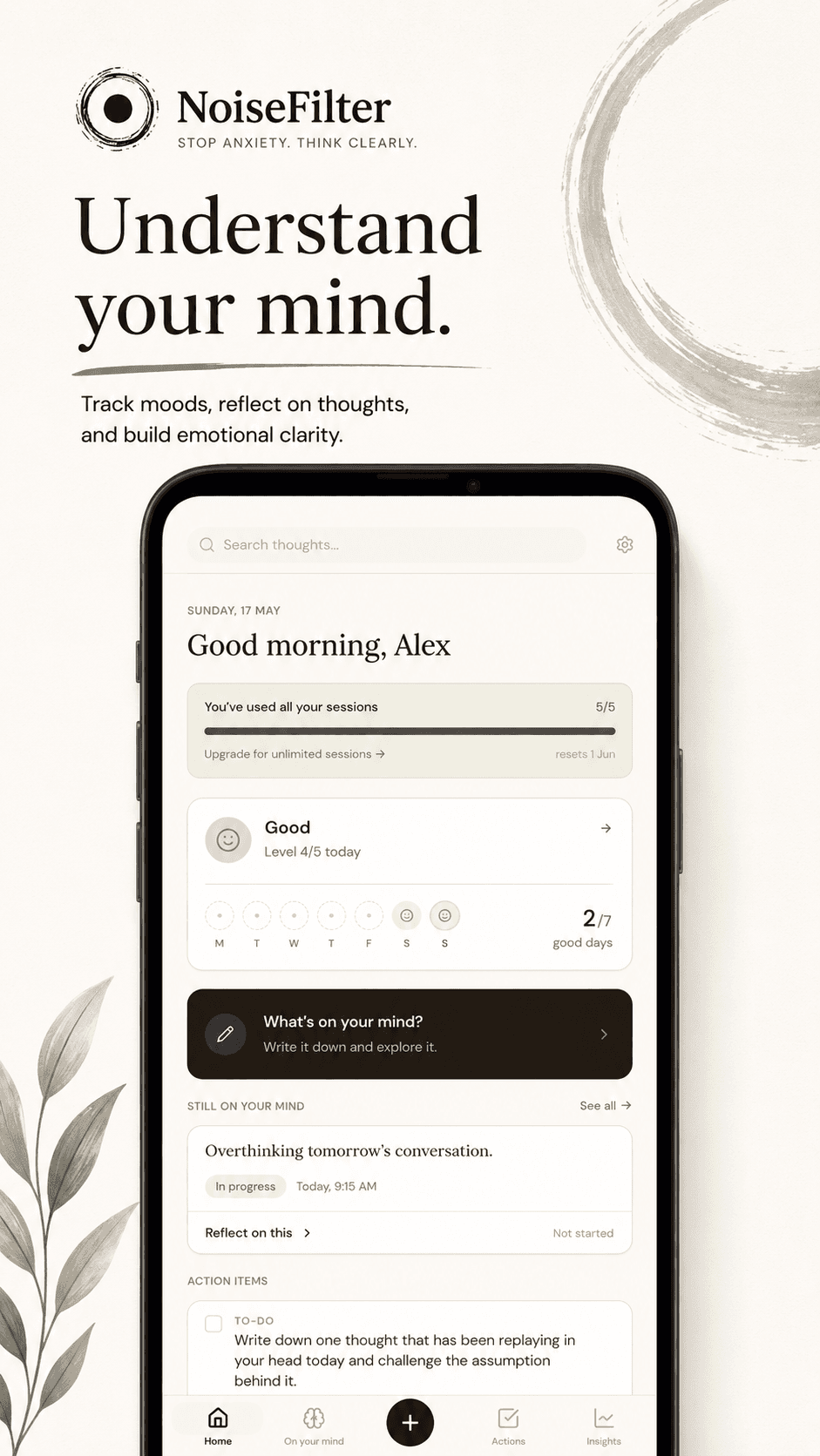 Noisefilter — understand your thoughts and feel better